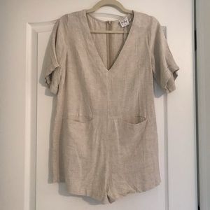 Princess Polly Zara tan romper size 6 nwt